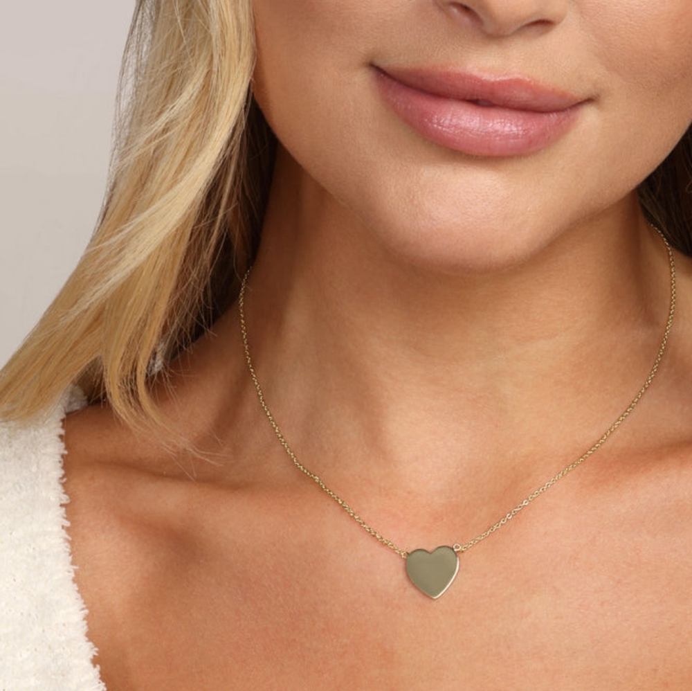🌟 Melinda Maria You Have My Heart Necklace 15" Silver NEW - FIRM
